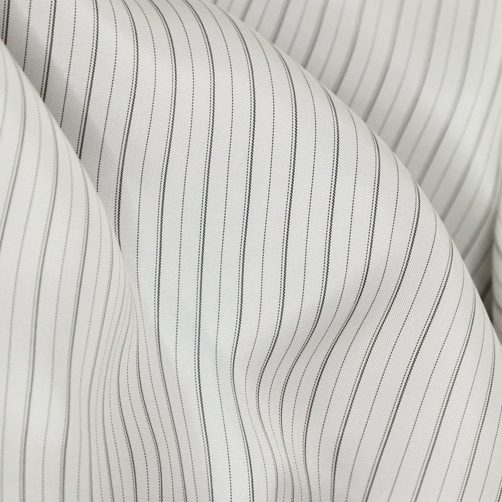Bemberg Lining - White and Black Stripes Full