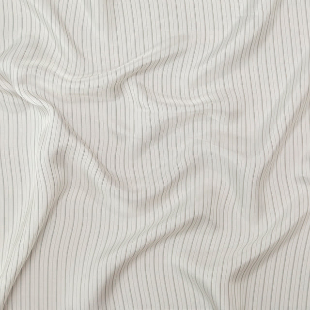 Bemberg Lining - White and Black Stripes