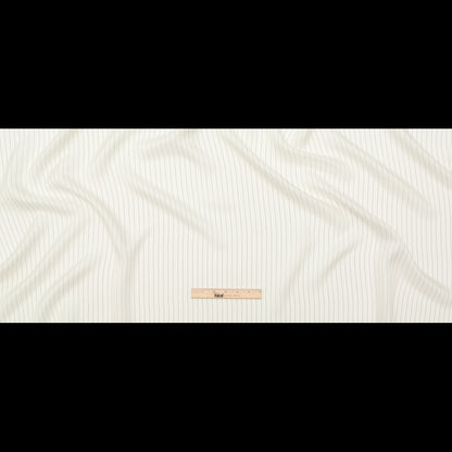 Bemberg Lining - Whisper White and Black Double Pinstripes Full