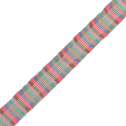 Italian Multi-Color Brush Fringe - 1" Detail