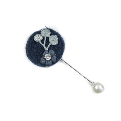 Italian Navy Brooch with Pearl Closure - 3.5"