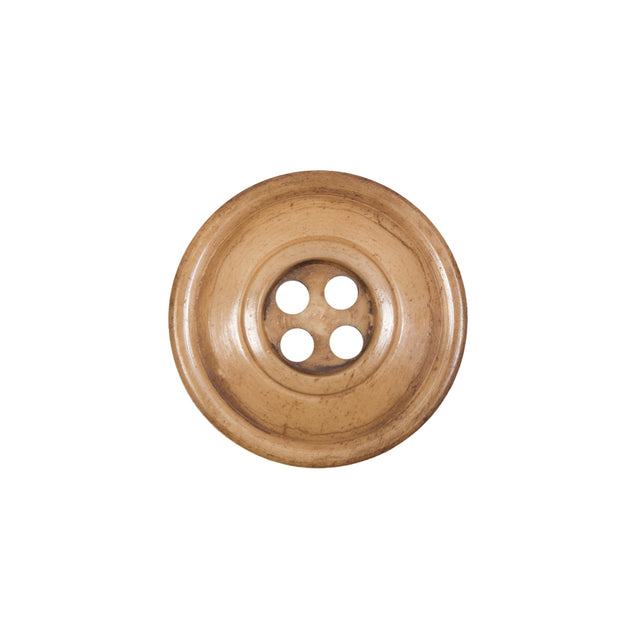 Beige Horn 4-Hole Button - 32L/20mm