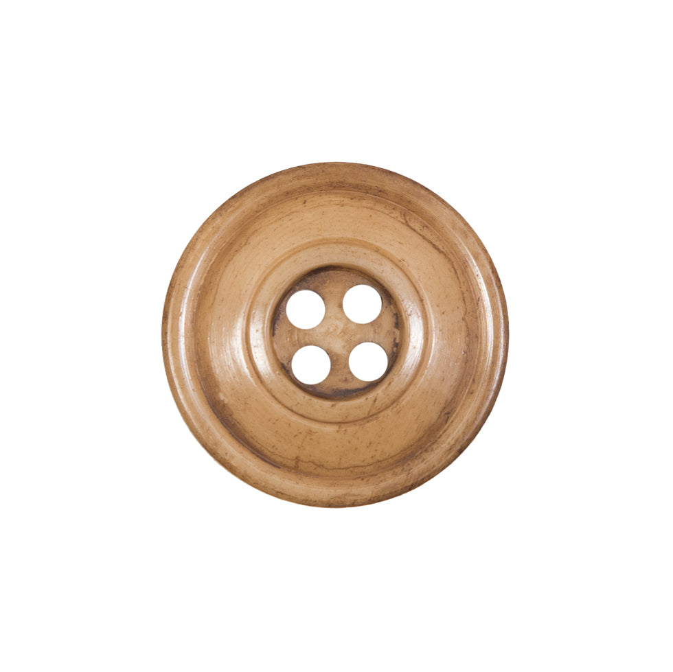 Beige Horn 4-Hole Button - 34L/21.5mm