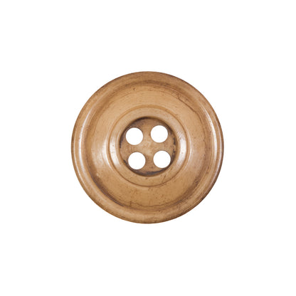 Beige Horn 4-Hole Button - 34L/21.5mm