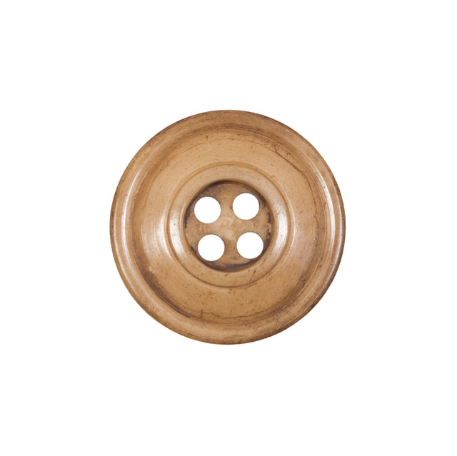 Beige Horn 4-Hole Button - 34L/21.5mm