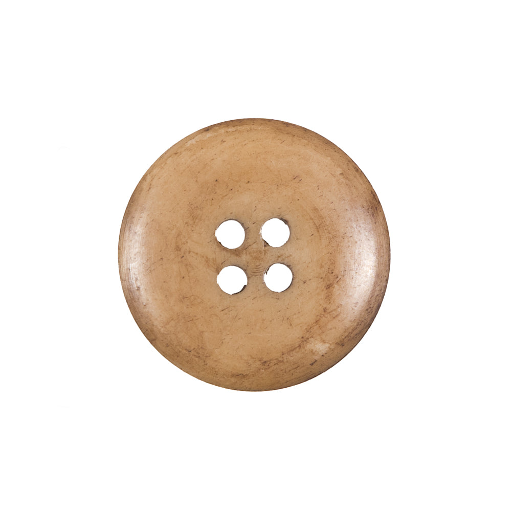 Beige Horn 4-Hole Button - 36L/23mm Detail