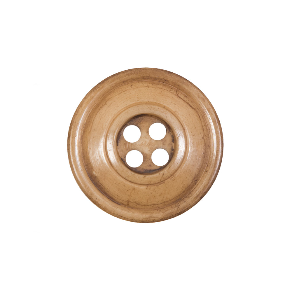 Beige Horn 4-Hole Button - 36L/23mm