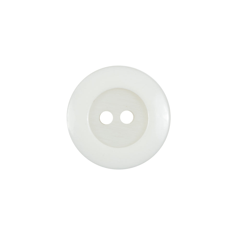 Ivory Plastic 2-Hole Button - 28L/18mm