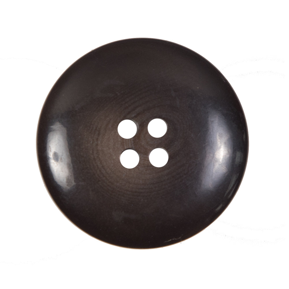 Matte Brown Plastic 4-Hole Button - 44L/28mm Detail