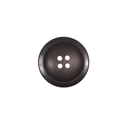 Matte Brown Plastic 4-Hole Button - 24L/15mm