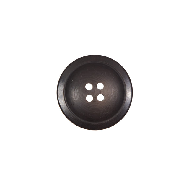 Matte Brown Plastic 4-Hole Button - 24L/15mm