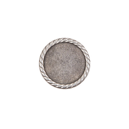 Silver Metal Shank Back Button - 24L/15mm