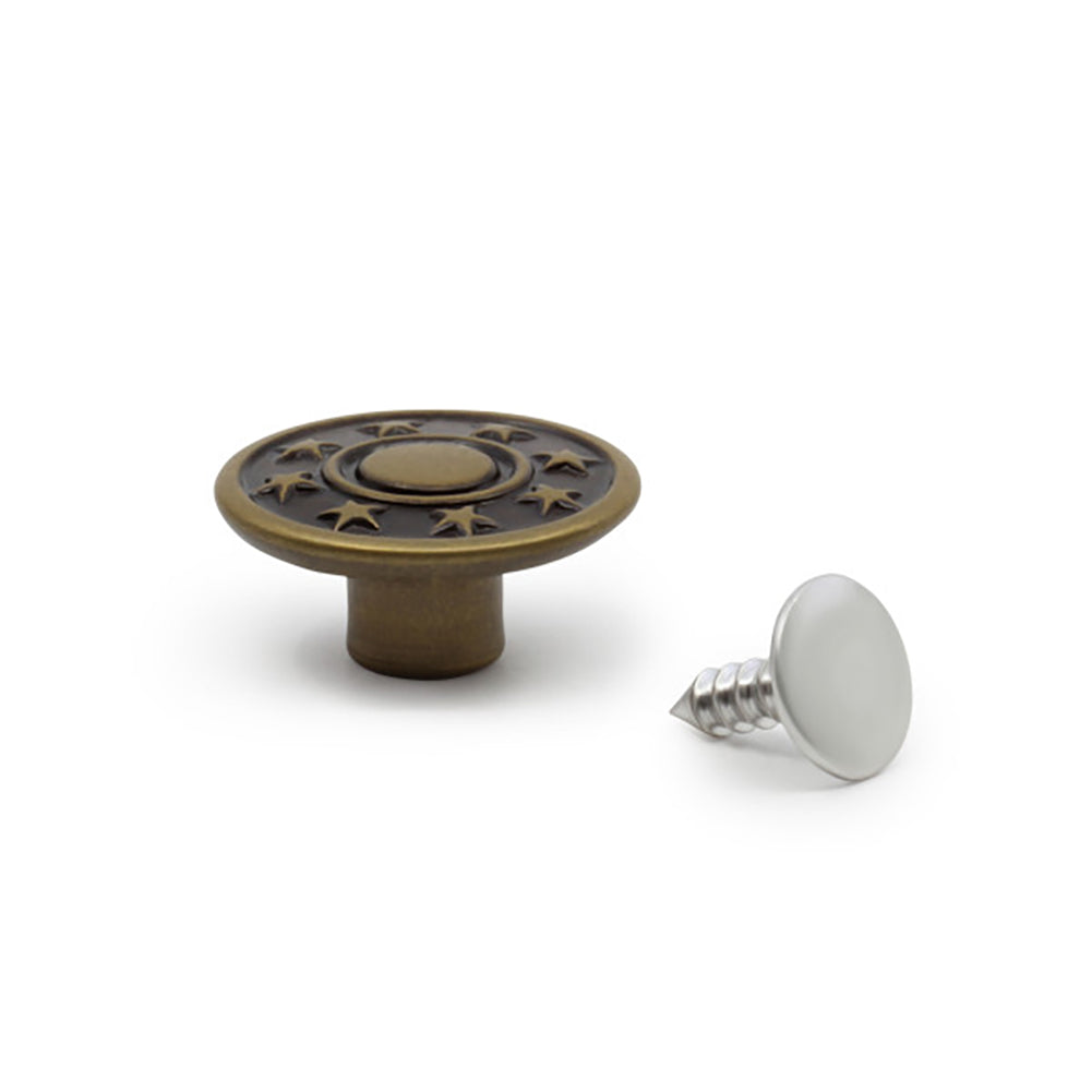 Dritz Jean Buttons - Antique Brass - 11/16" - Detail