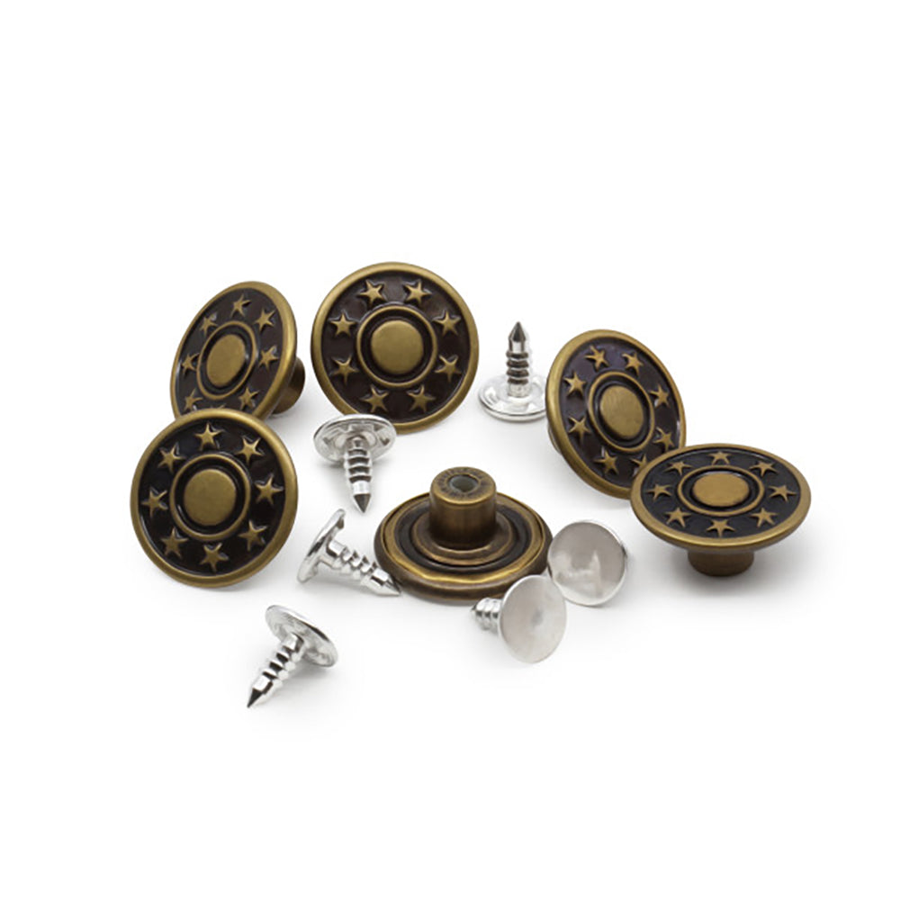 Dritz Jean Buttons - Antique Brass - 11/16" - Drape