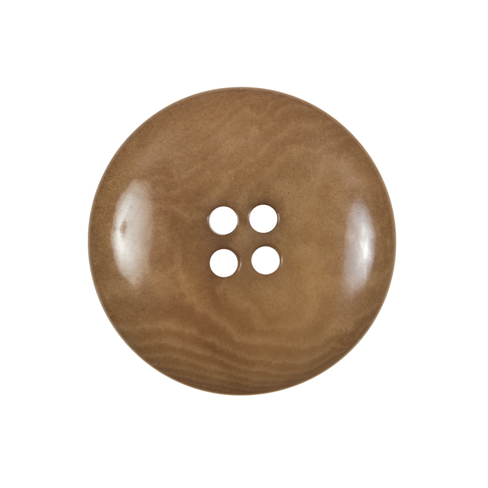 Dark Tan Horn 4-Hole Button - 40L/25.5mm Detail