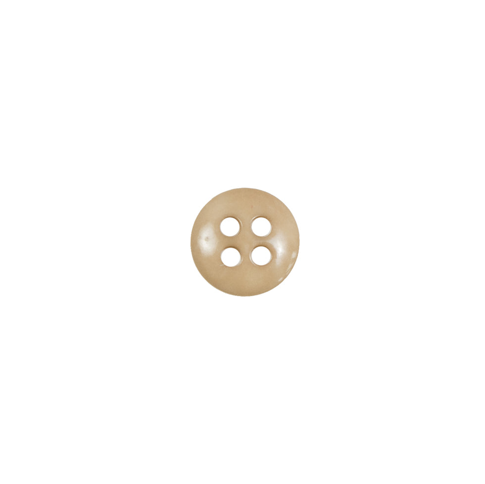 Medium Tan Horn 4-Hole Button - 14L/9mm Detail