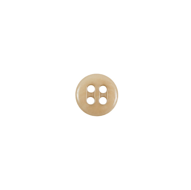 Medium Tan Horn 4-Hole Button - 14L/9mm