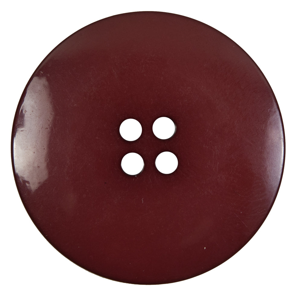 Maroon Plastic 4-Hole Button - 60L/38mm Detail
