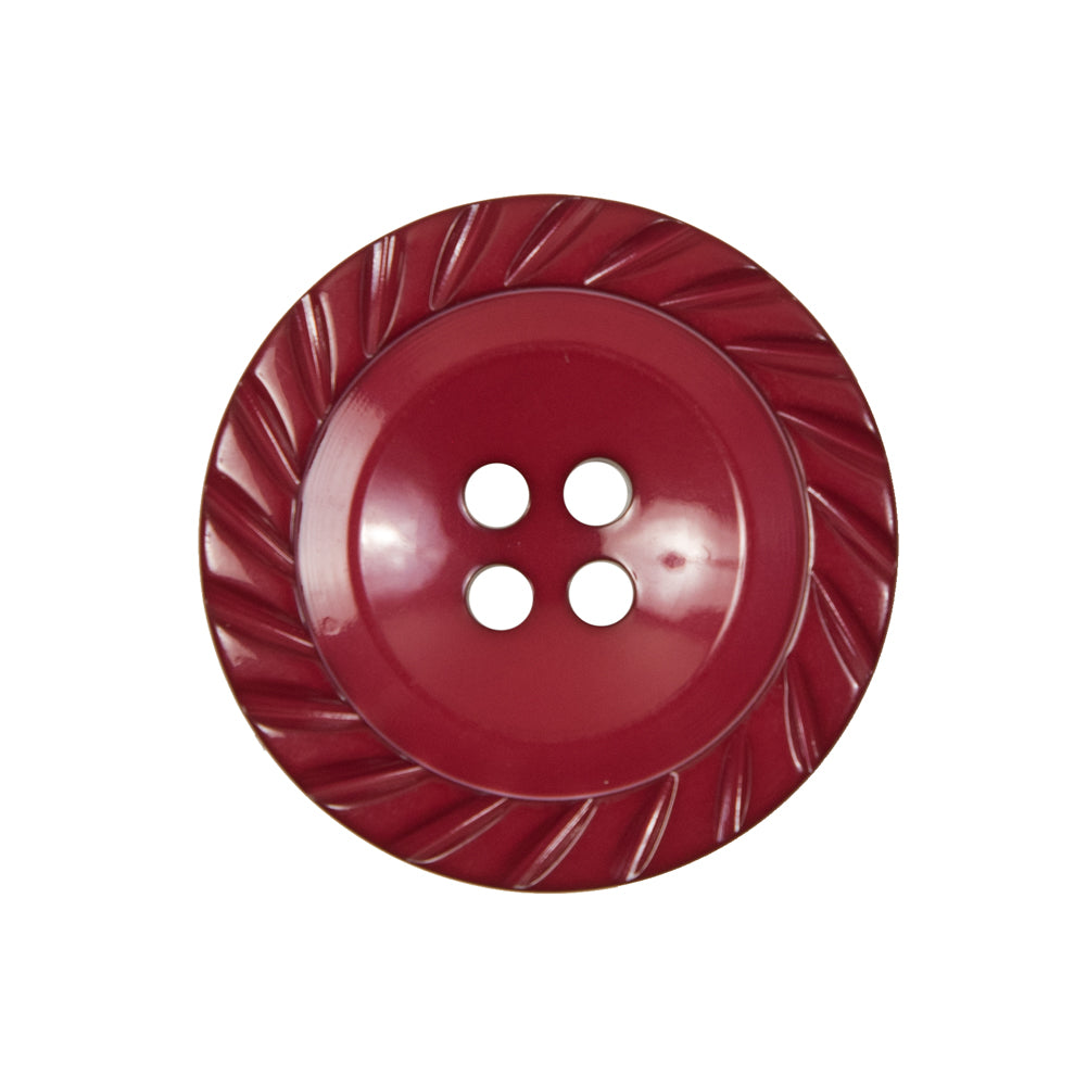 Red Plastic 4-Hole Button - 40L/25.5mm