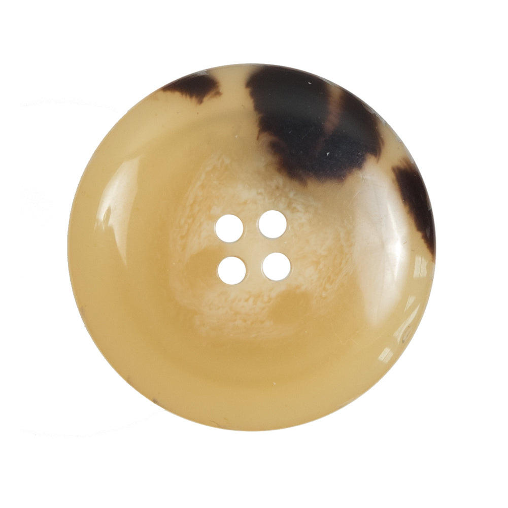 Tan and Brown Plastic 4-Hole Button - 45L/29mm Detail