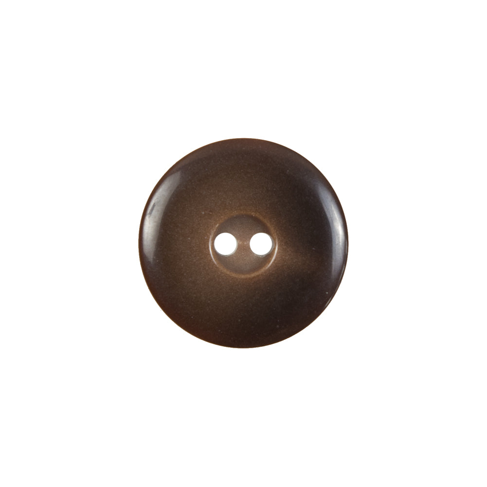 Brown Plastic 2-Hole Button - 28L/18mm