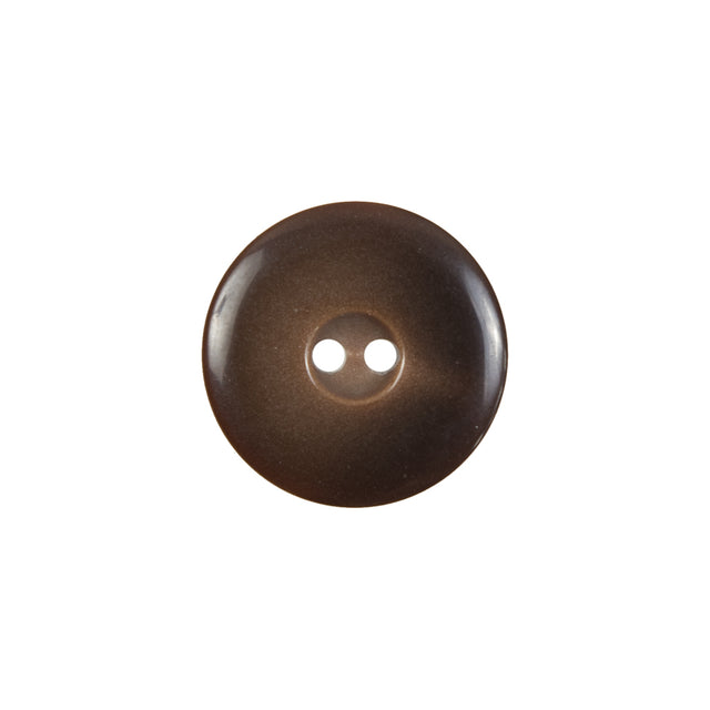Brown Plastic 2-Hole Button - 28L/18mm