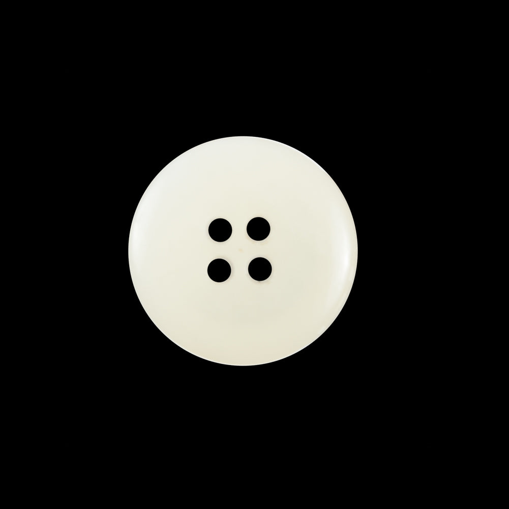 White and Beige Plastic 4-Hole Button - 32L/20mm Detail