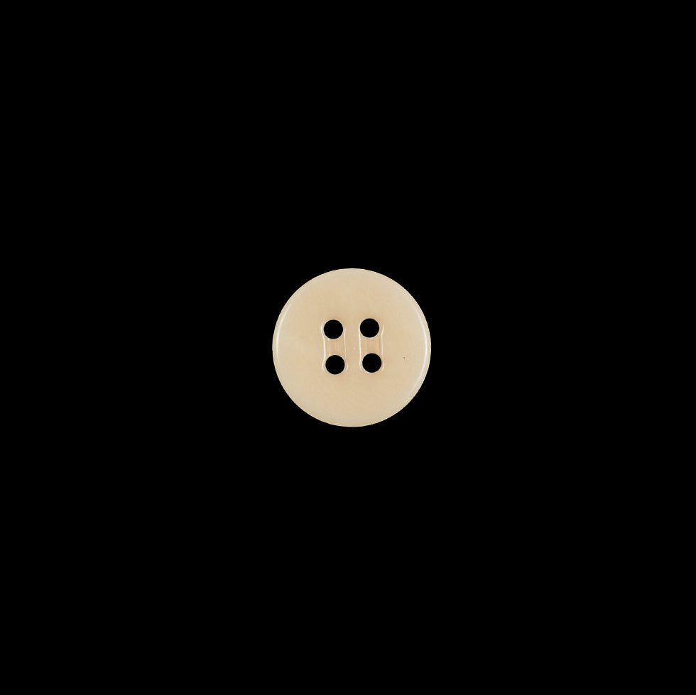 Light Tan Horn 4-Hole Button - 14L/9mm