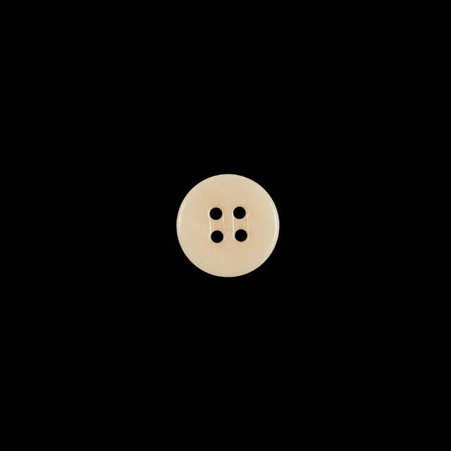 Light Tan Horn 4-Hole Button - 14L/9mm