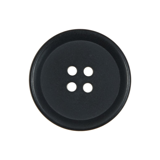 Matte Black Plastic 4-Hole Button - 38L/24mm
