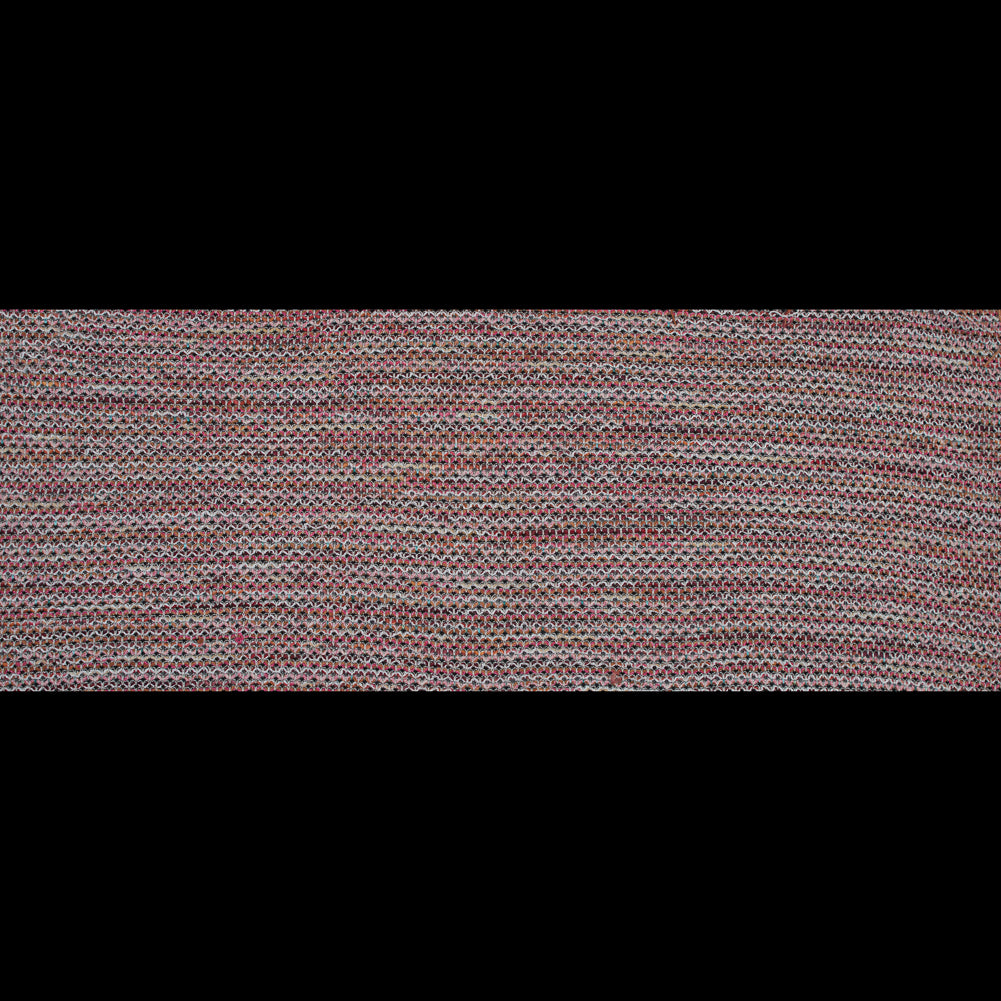 Italian Pink and Orange Blended Wool Knit Folded