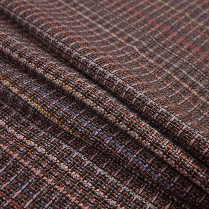Red and Pink Woven Wool Tweed Detail