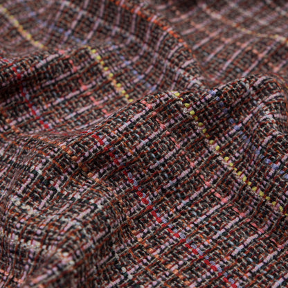 Red and Pink Woven Wool Tweed Full
