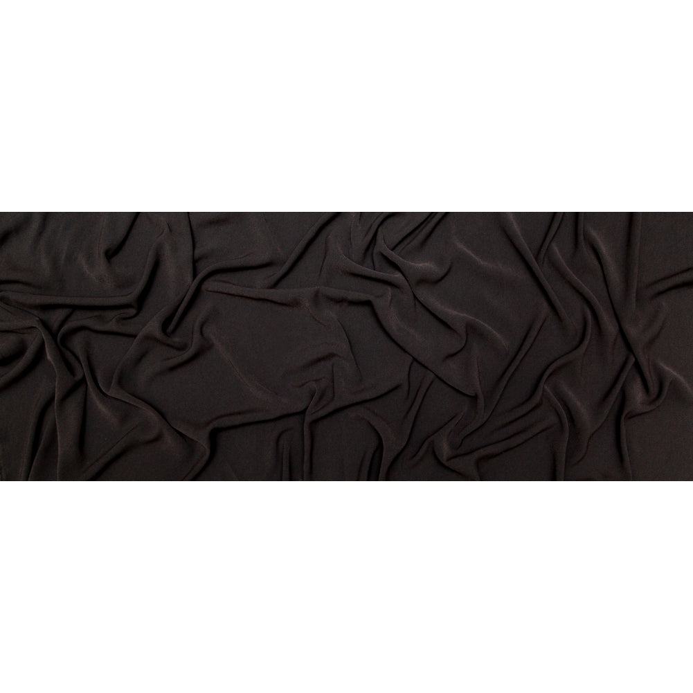 Black Stretch Polyester Crepe Folded