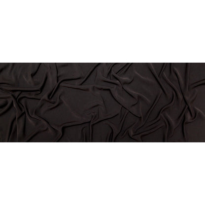 Black Stretch Polyester Crepe Folded