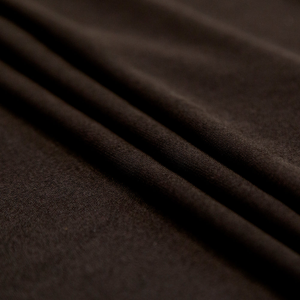 Black Stretch Polyester Crepe Detail