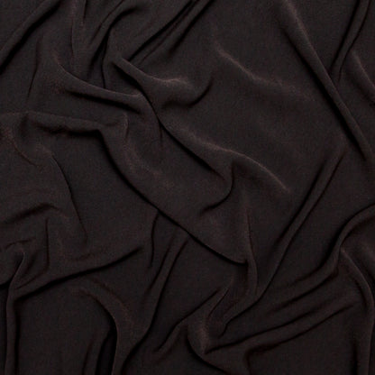 Black Stretch Polyester Crepe