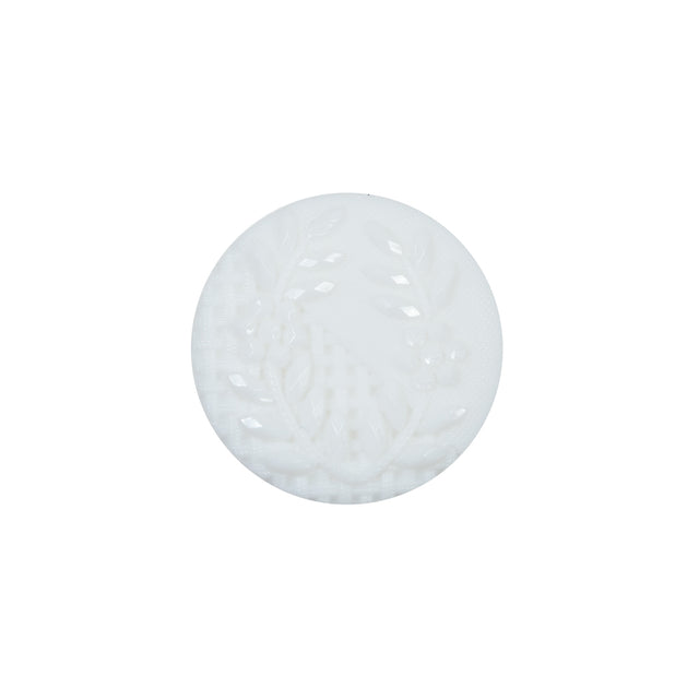 Italian Decorative White Shank Back Button - 30L/19mm