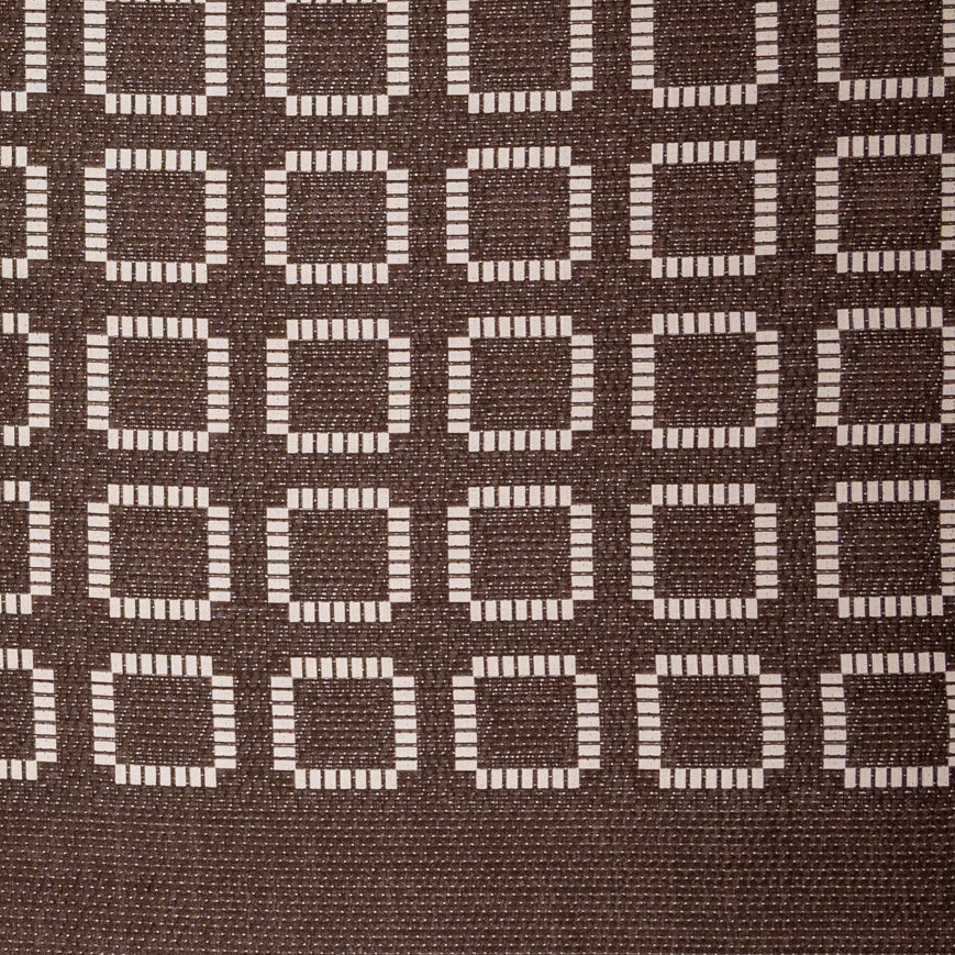 Brown and Ivory Geometric Woven Panel