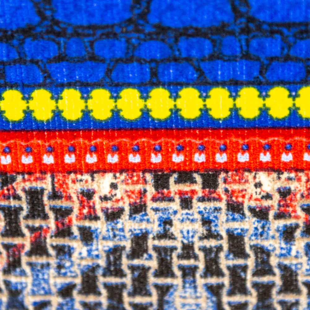 Royal Blue Pattern Play Stretch Corduroy Panel Full