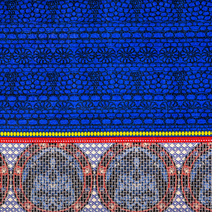 Royal Blue Pattern Play Stretch Corduroy Panel