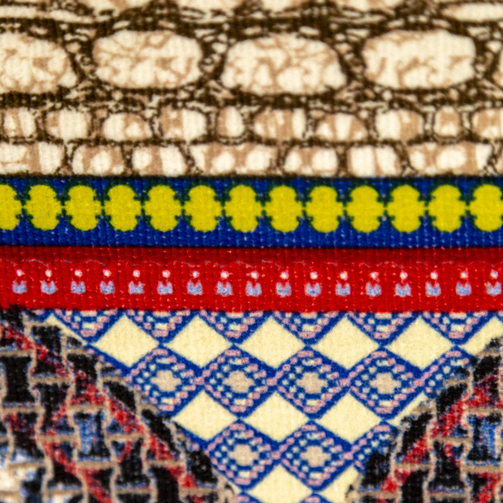 Beige Pattern Play Stretch Corduroy Panel Full