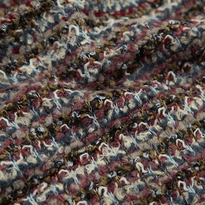 Italian Beige, Red and Slate Chunky Wool Knit Full