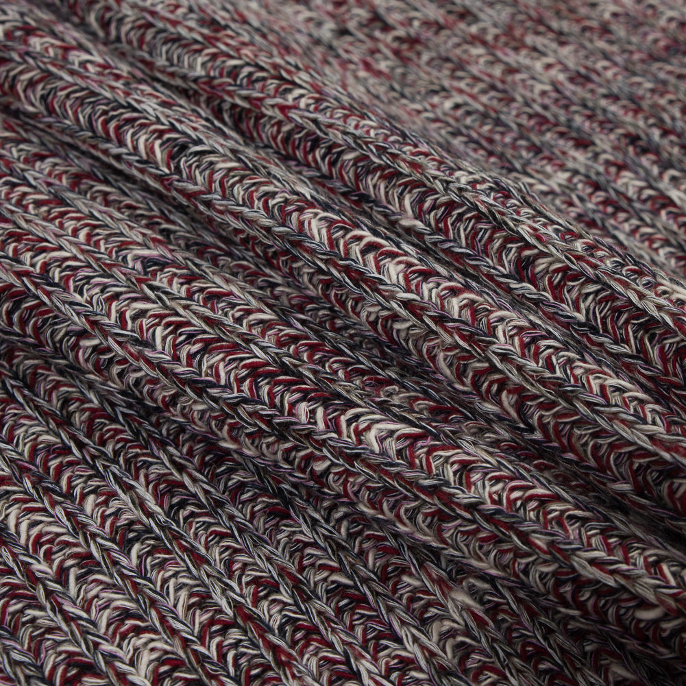 Italian Red, Pink and Navy Chunky Wool Knit Detail