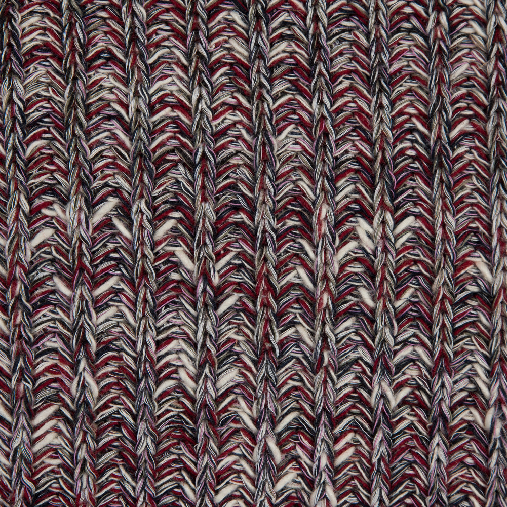 Italian Red, Pink and Navy Chunky Wool Knit Full
