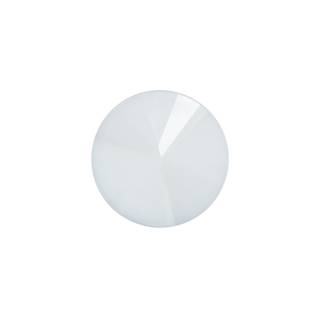 Italian White Plastic Shank Back Button - 28L/18mm