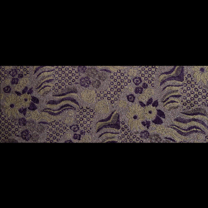 Italian Green and Purple Pattern Play Chunky Wool Knit Folded