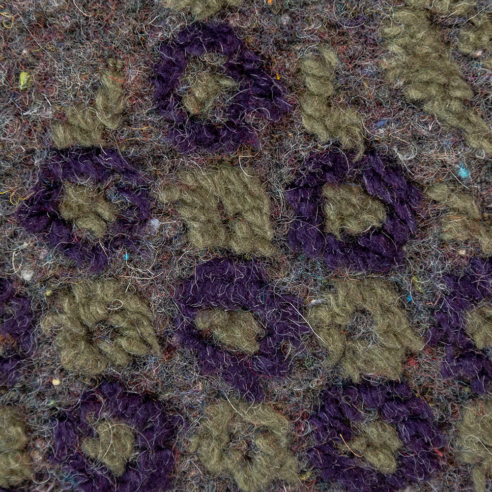 Italian Green and Purple Pattern Play Chunky Wool Knit Full