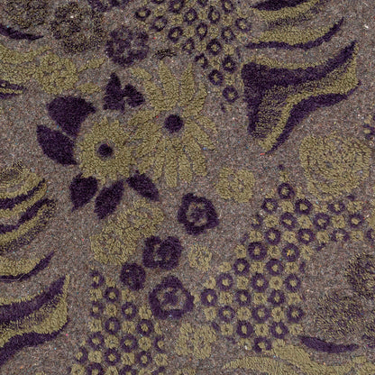 Italian Green and Purple Pattern Play Chunky Wool Knit
