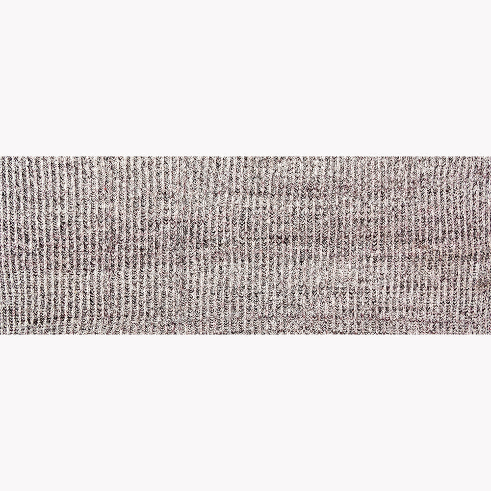 White and Burgundy Chunky Wool Knit Folded